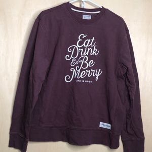 Life is Good men’s sweatshirt. Size large